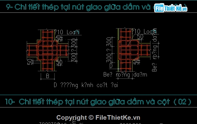 cấu tạo,chi tiết cấu tạo,dầm cột